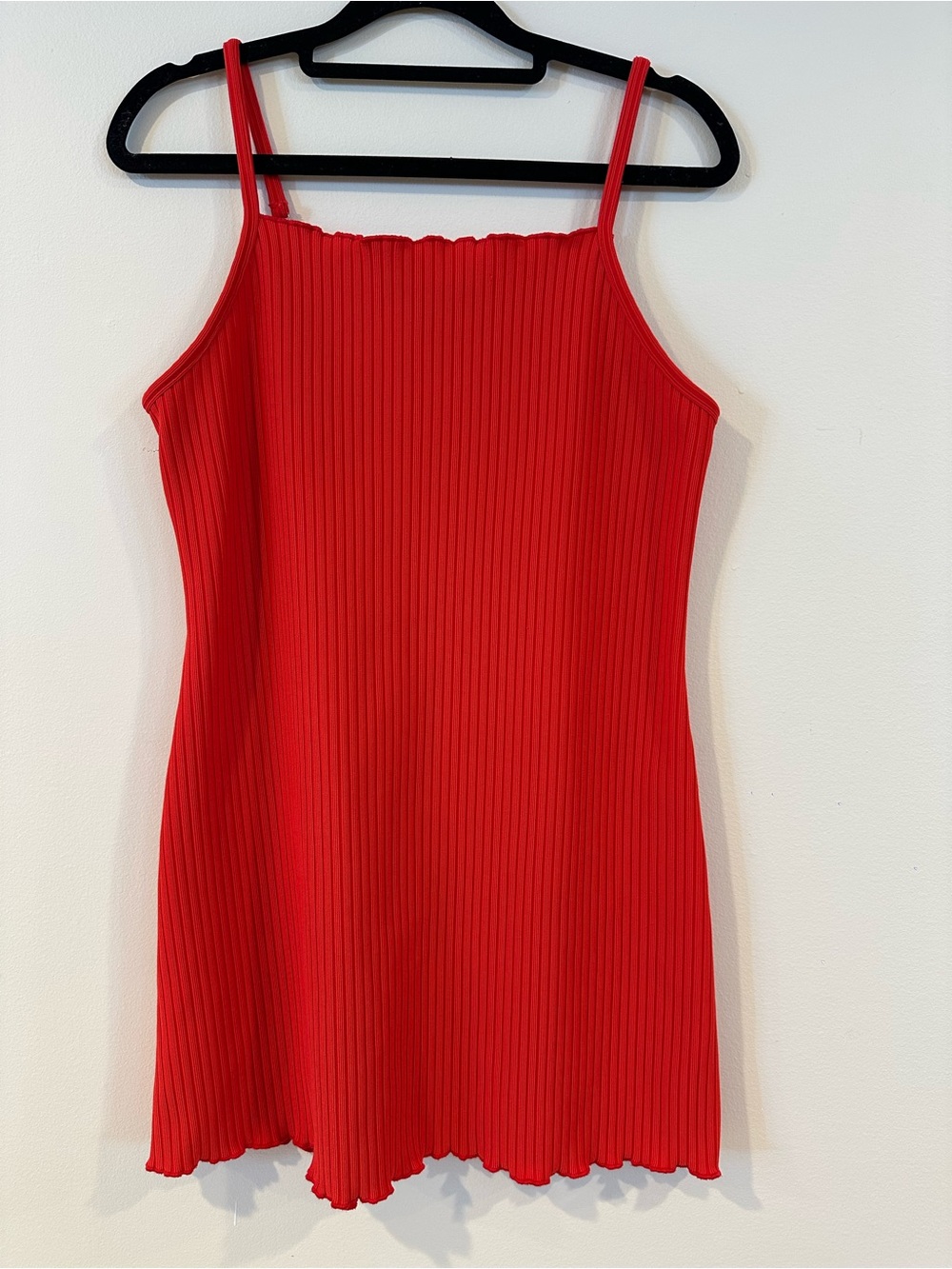 Forever 21 Bright Red Ribbed Cami Dress